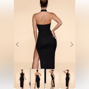 Oh Polly beaded halter dress